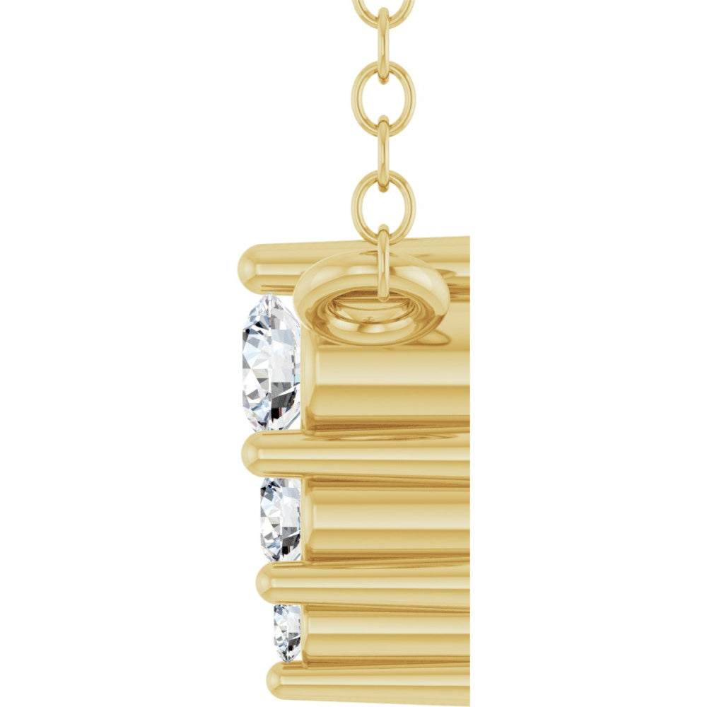 Accented Graduated Bar Necklace or Center