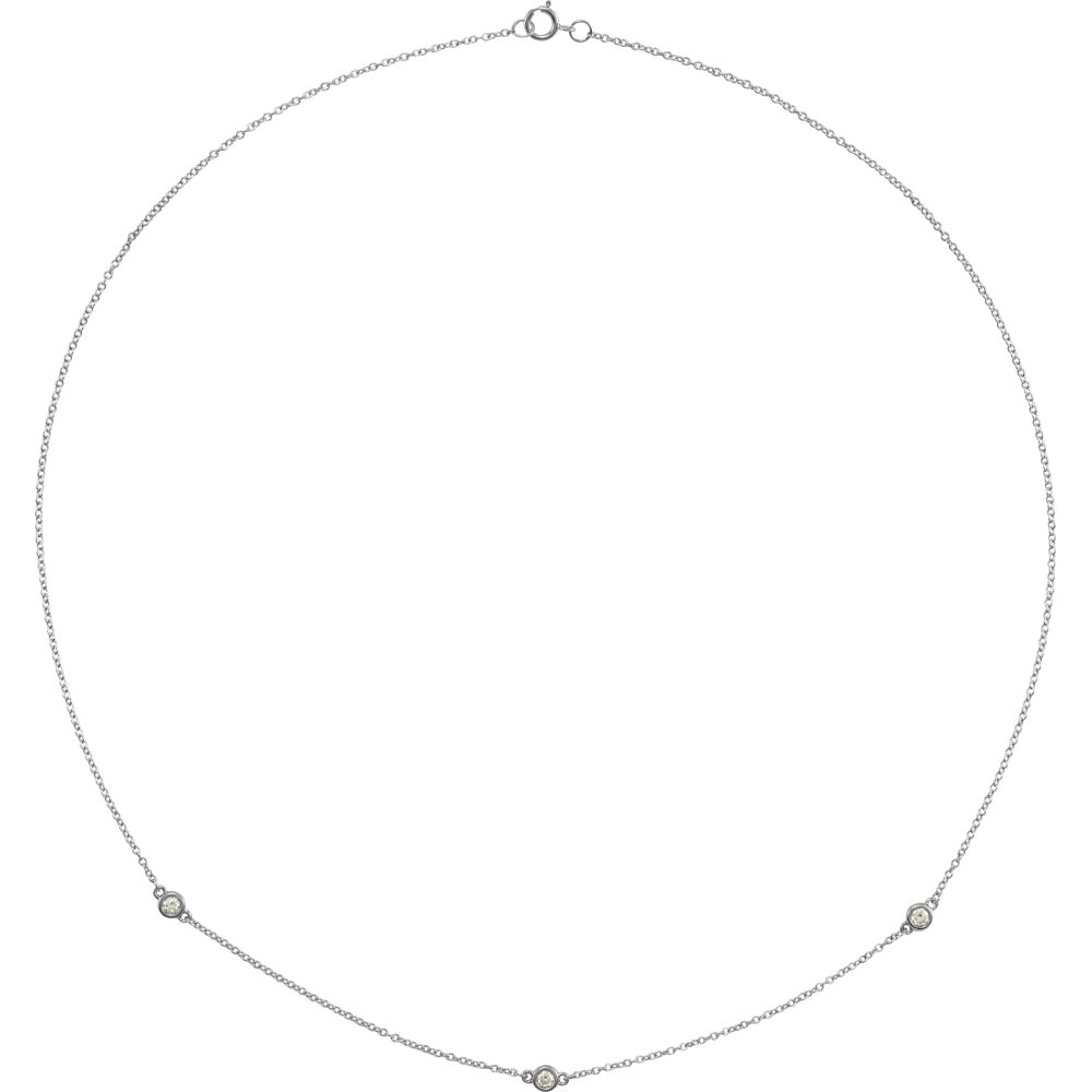Bezel-Set Station Necklace
