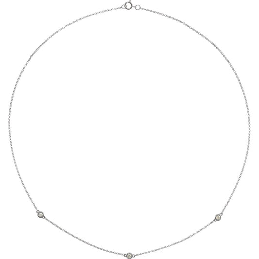 Bezel-Set Station Necklace