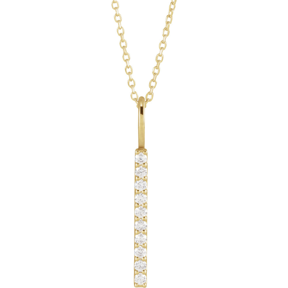 Vertical Bar Necklace or Charm/Pendant