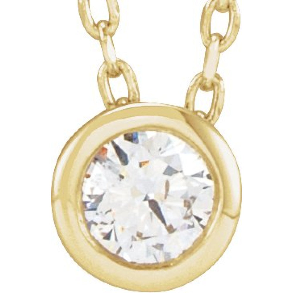 Solitaire Bezel-Set Necklace