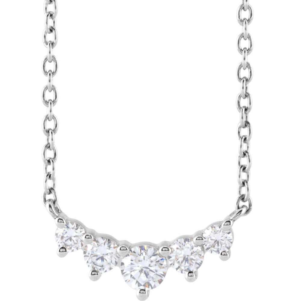 Lab-Grown Diamond Graduated Necklace