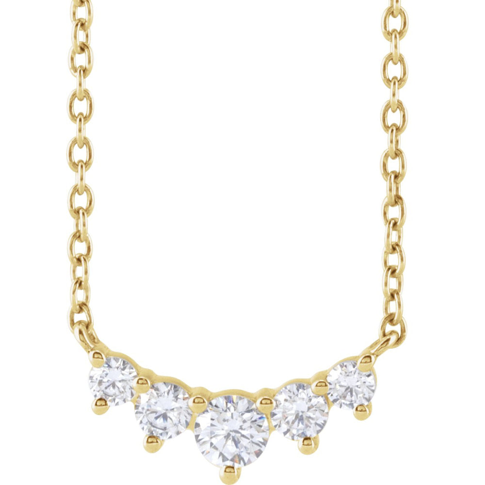 Lab-Grown Diamond Graduated Necklace