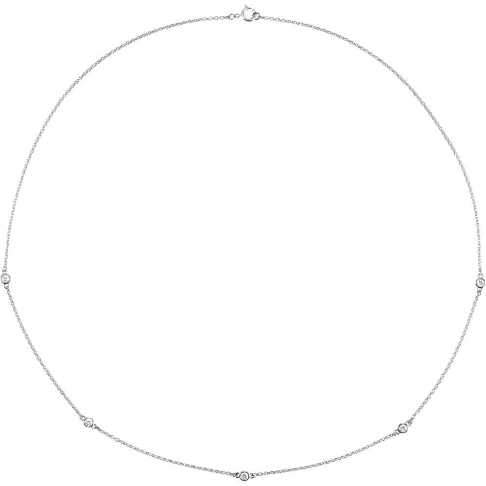 Bezel-Set Station Necklace