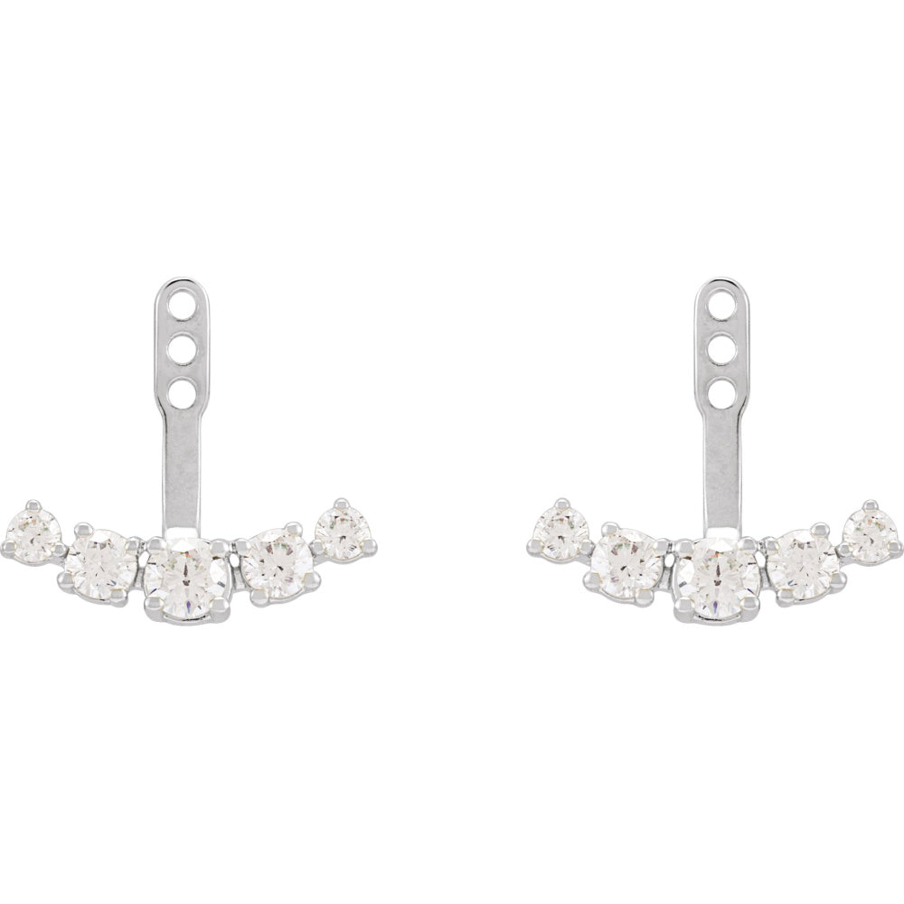 Lab-Grown Diamond Bar Earring Jackets
