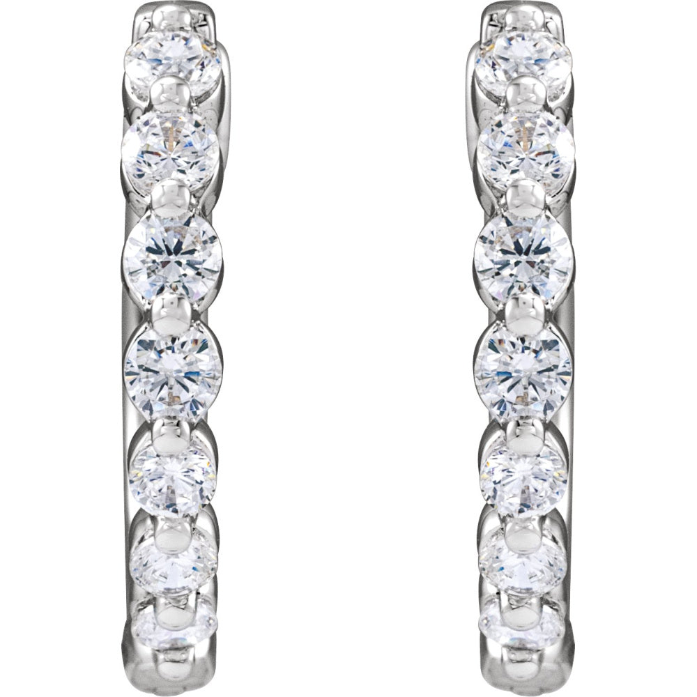 Lab-Grown Diamond Hoop Earrings