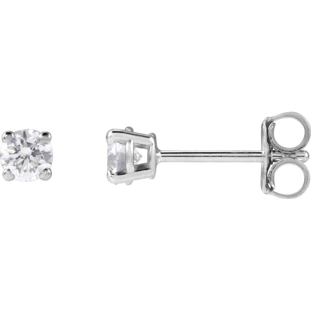 Round 4-Prong Lightweight Stud Earrings