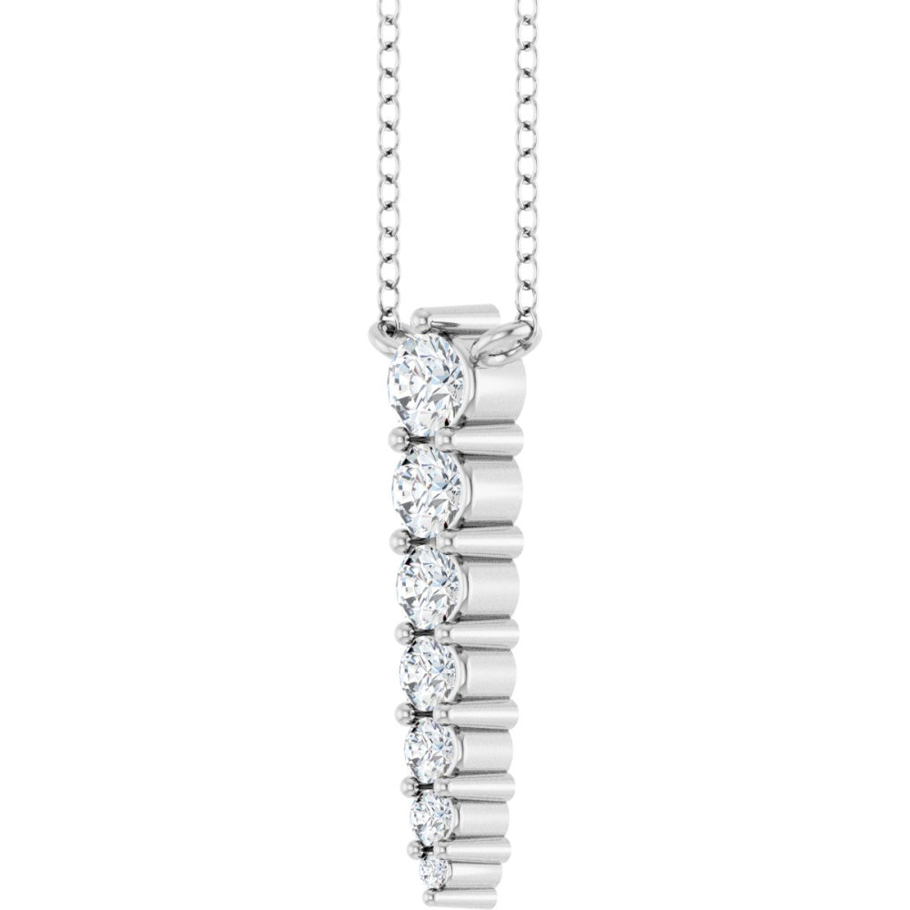 Accented Graduated Bar Necklace or Center