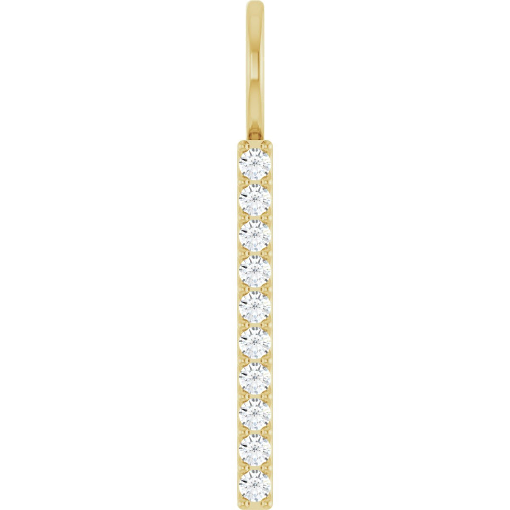 Vertical Bar Necklace or Charm/Pendant