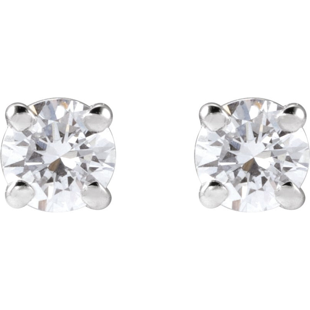 Round 4-Prong Lightweight Stud Earrings