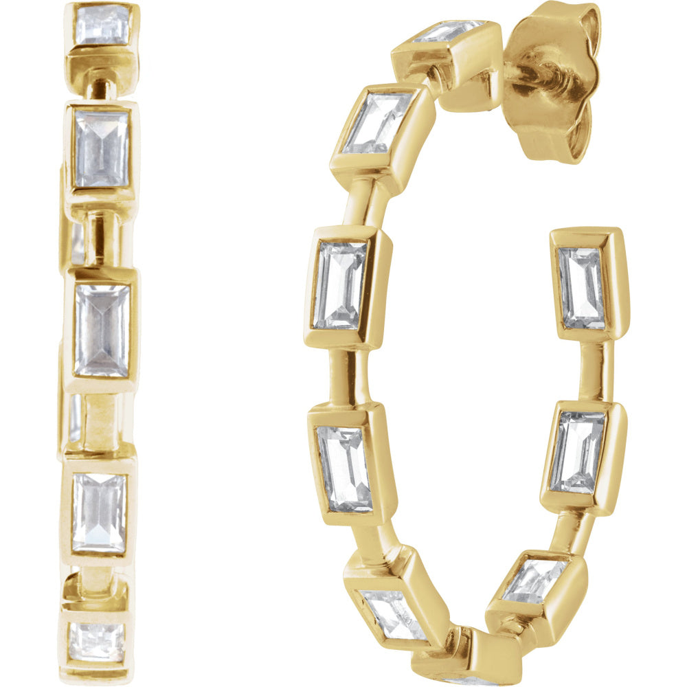 Lab-Grown Diamond Hoop Earrings