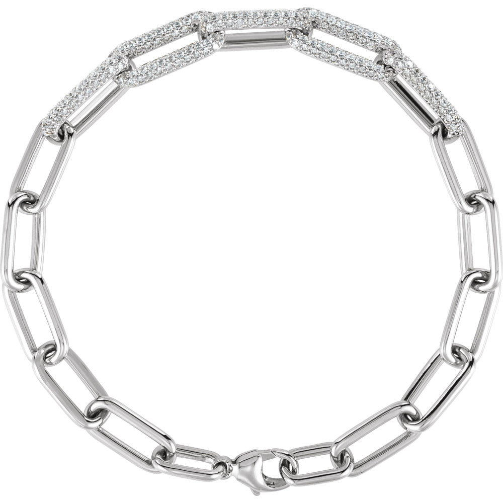 Accented Paperclip-Style Bracelet