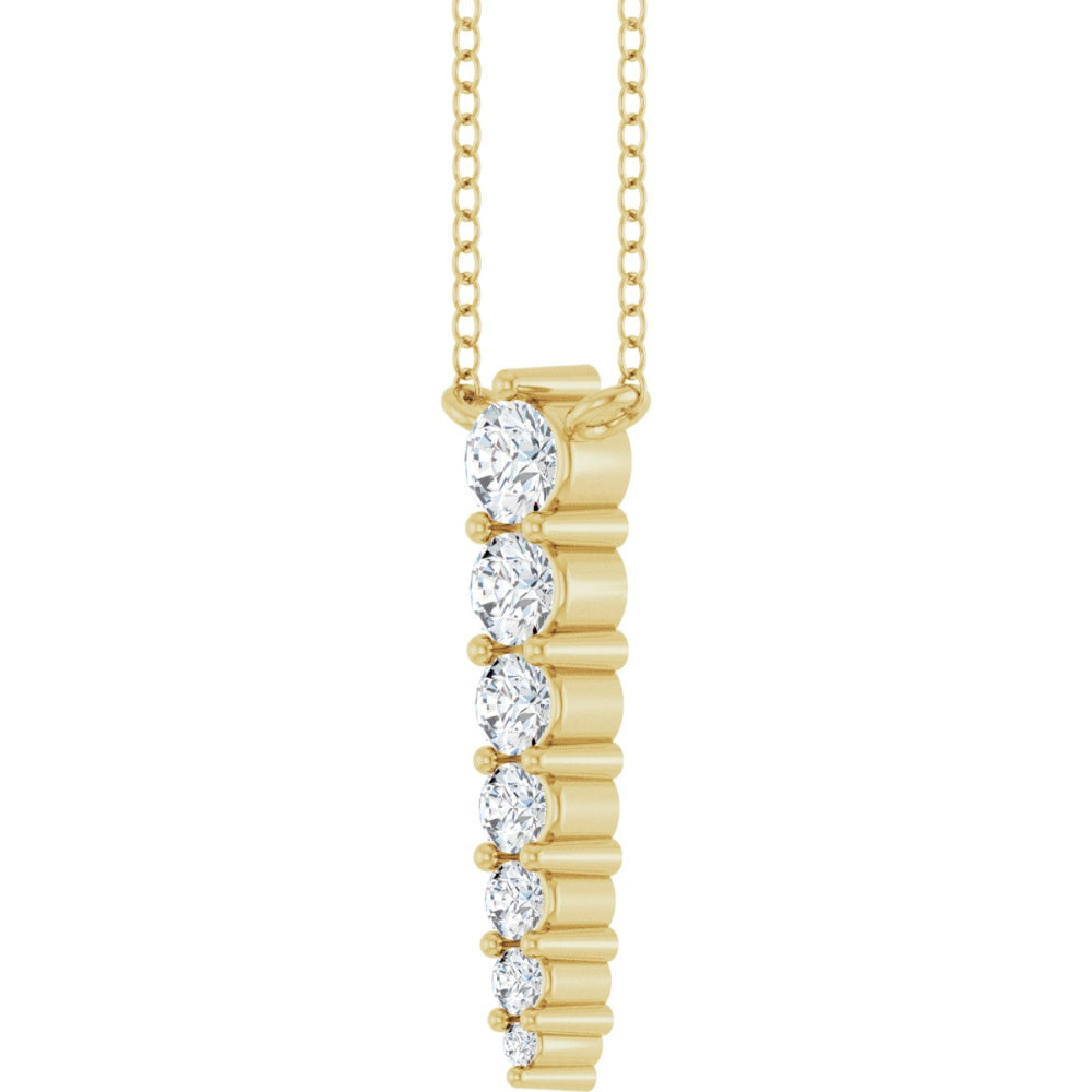 Accented Graduated Bar Necklace or Center