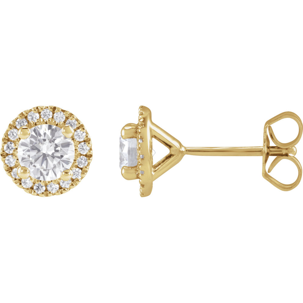 Cocktail-Style Halo-Style Stud Earrings