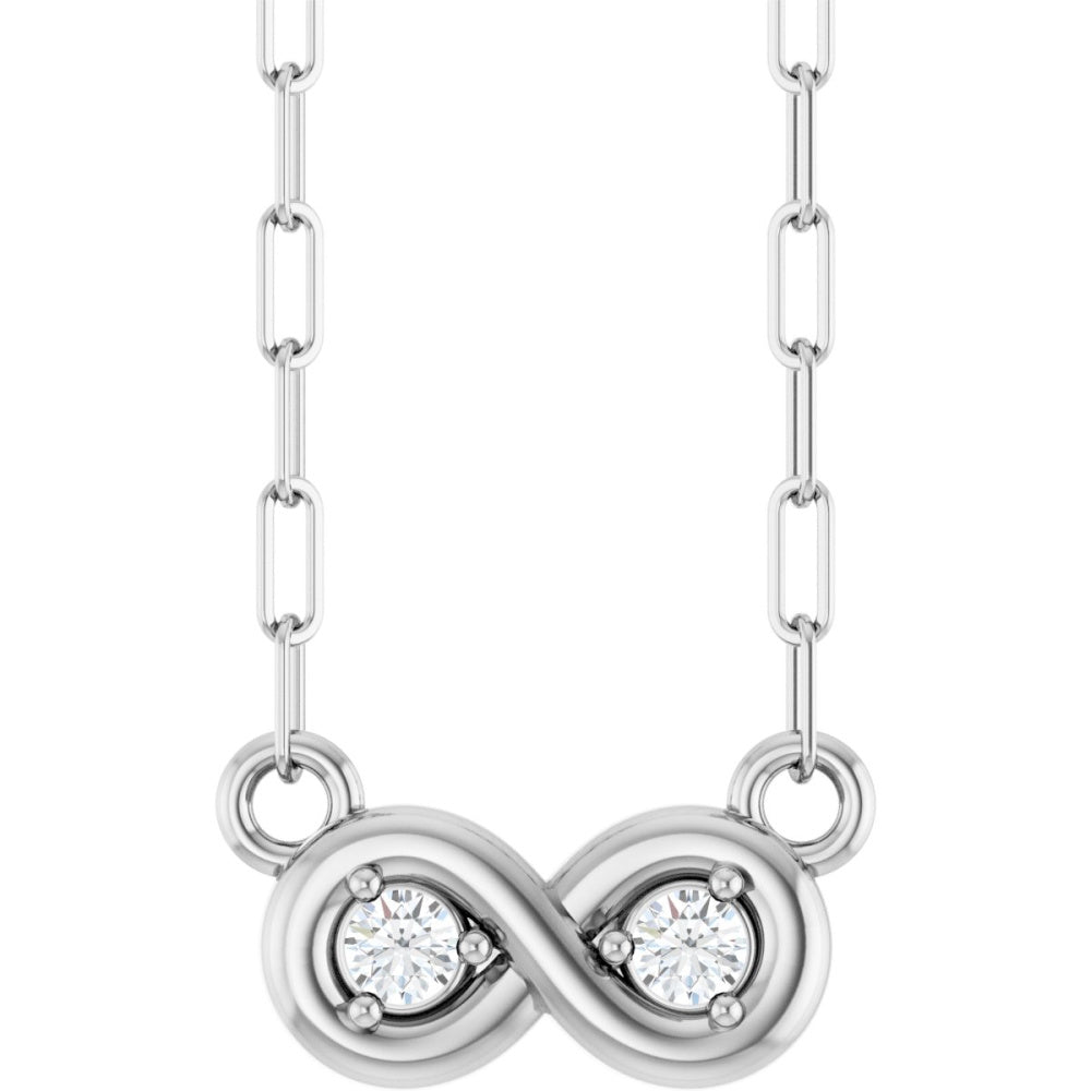 Two-Stone Infinity-Inspired Necklace or Center