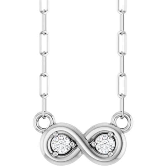 Two-Stone Infinity-Inspired Necklace or Center