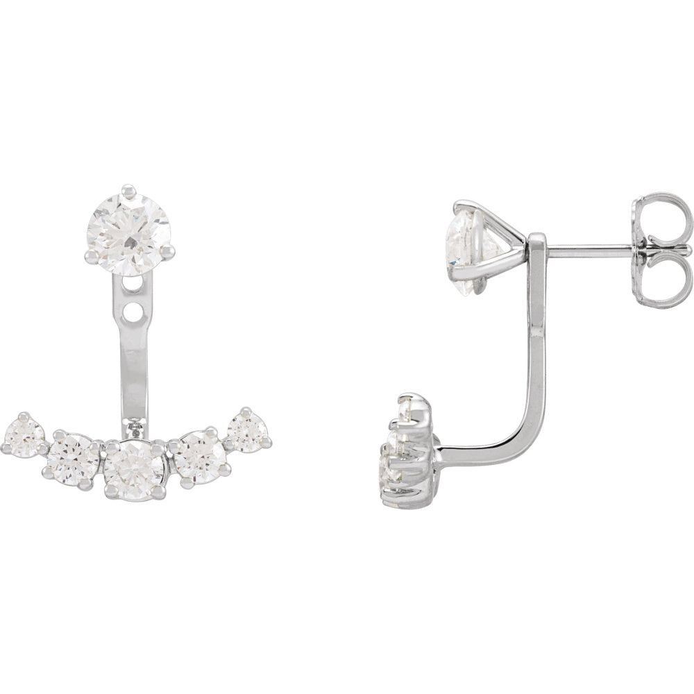 Lab-Grown Diamond Bar Earring Jackets