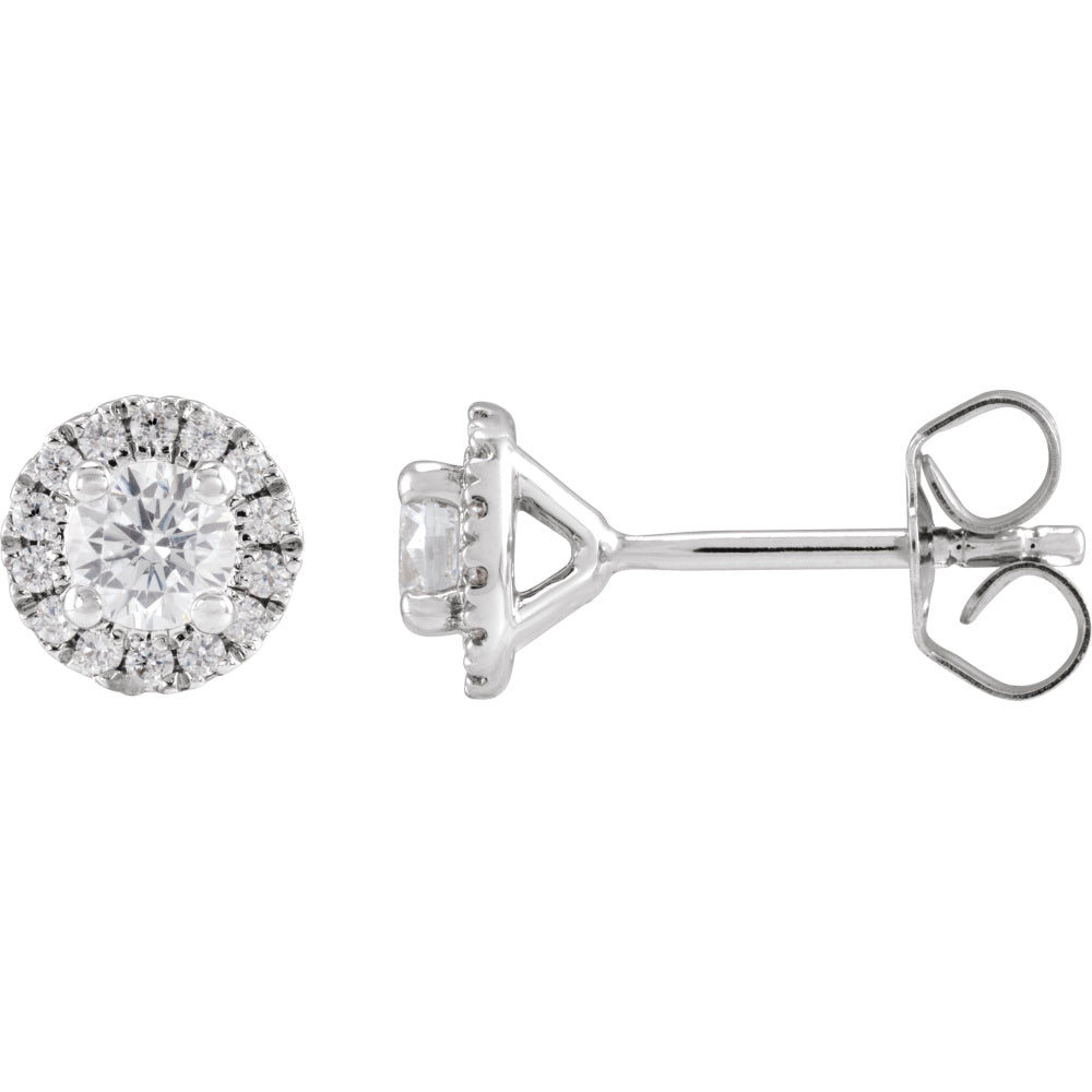 Cocktail-Style Halo-Style Stud Earrings