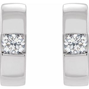 Accented Huggie Hoop Earrings
