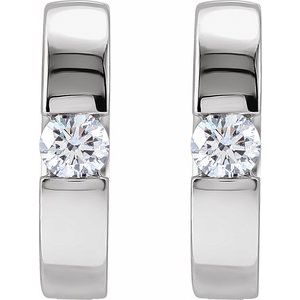 Accented Huggie Hoop Earrings