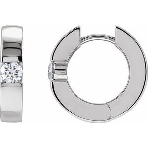 Accented Huggie Hoop Earrings