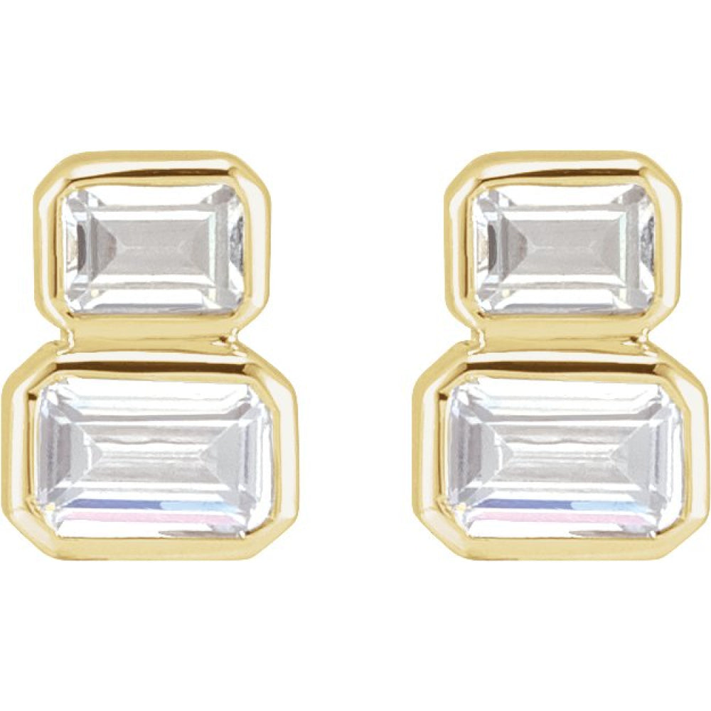 Lab-Grown Diamond Two-Stone Stud Earrings