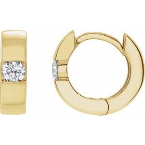 Accented Huggie Hoop Earrings