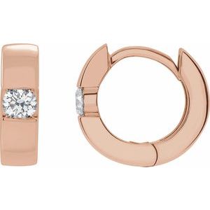 Accented Huggie Hoop Earrings