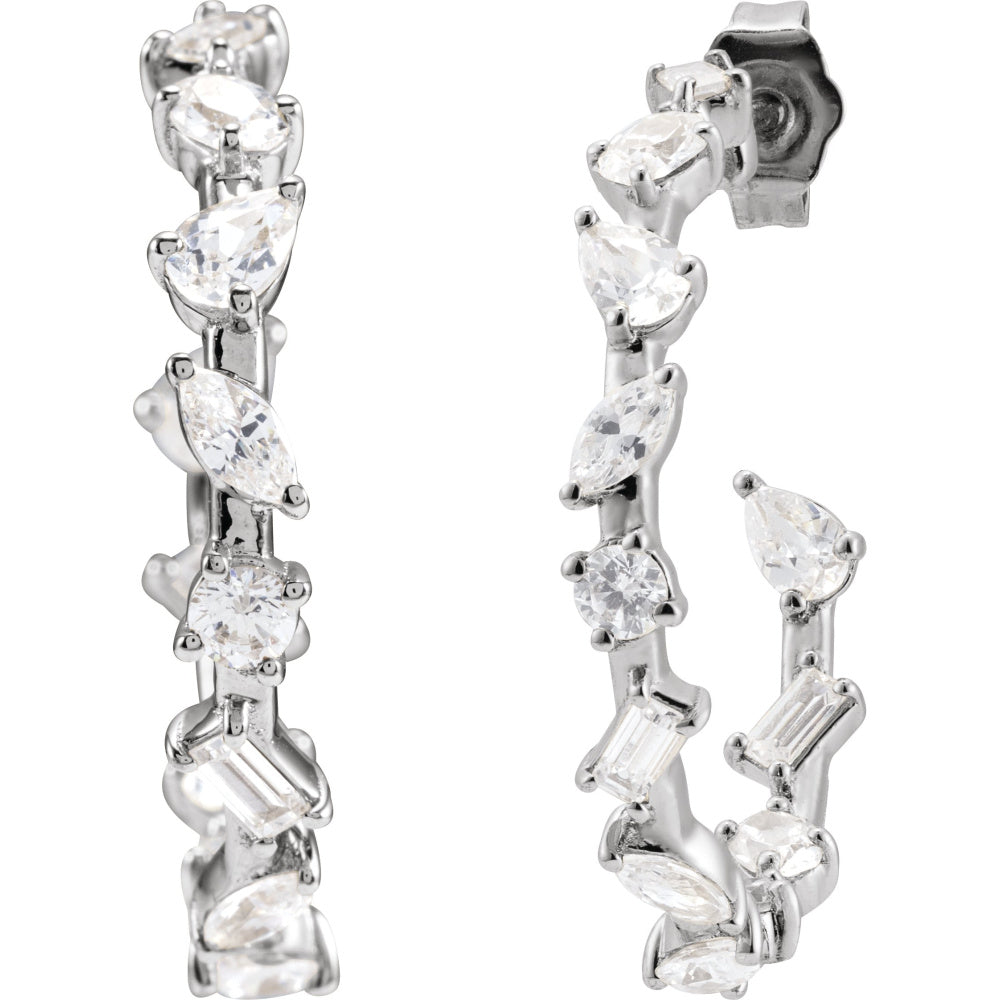 Lab-Grown Diamond Hoop Earrings