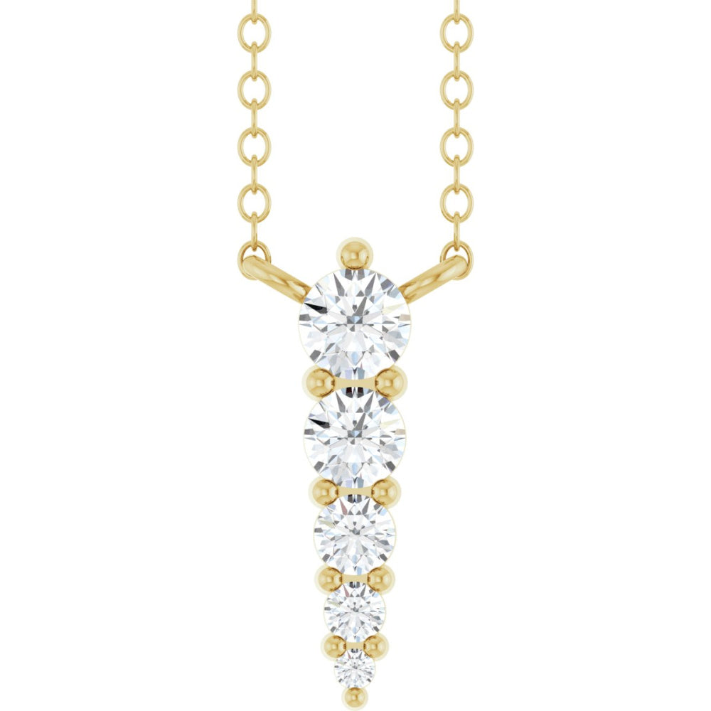Accented Graduated Bar Necklace or Center