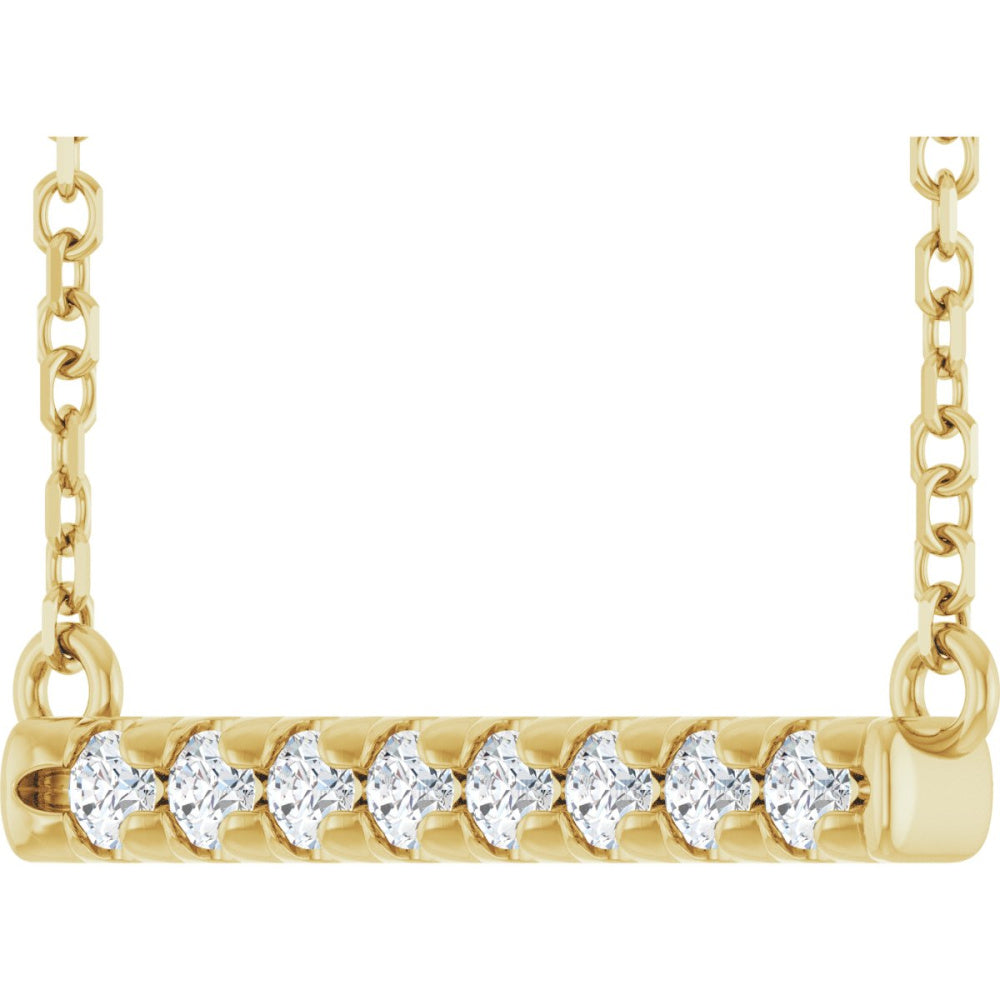 French-Set Bar Necklace or Center