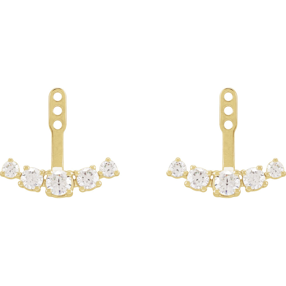 Lab-Grown Diamond Bar Earring Jackets