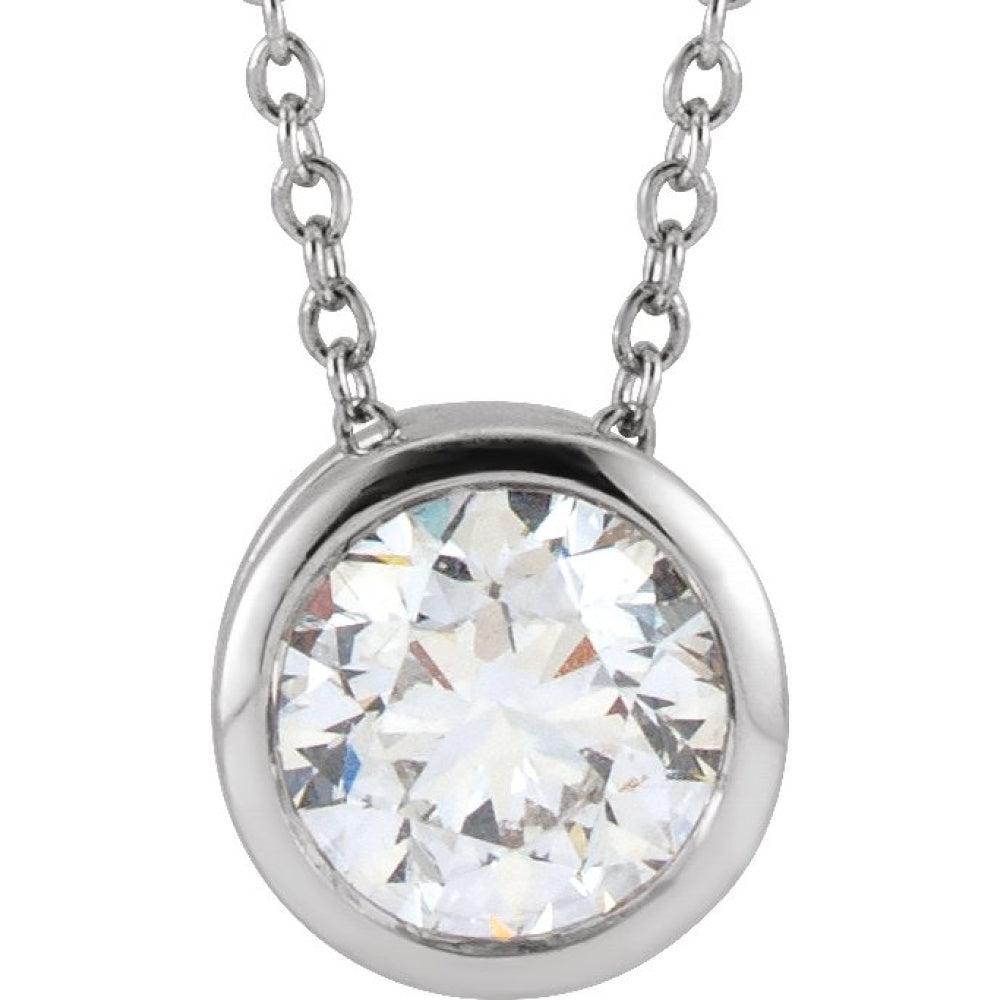 Bezel-Set Solitaire Necklace