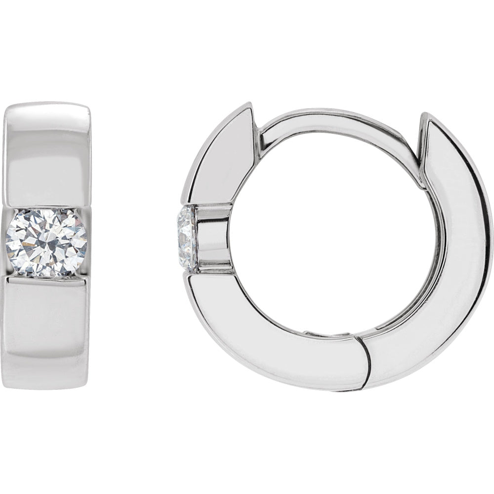 Accented Huggie Hoop Earrings