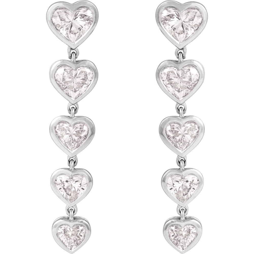 Lab-Grown Diamond Heart Earrings