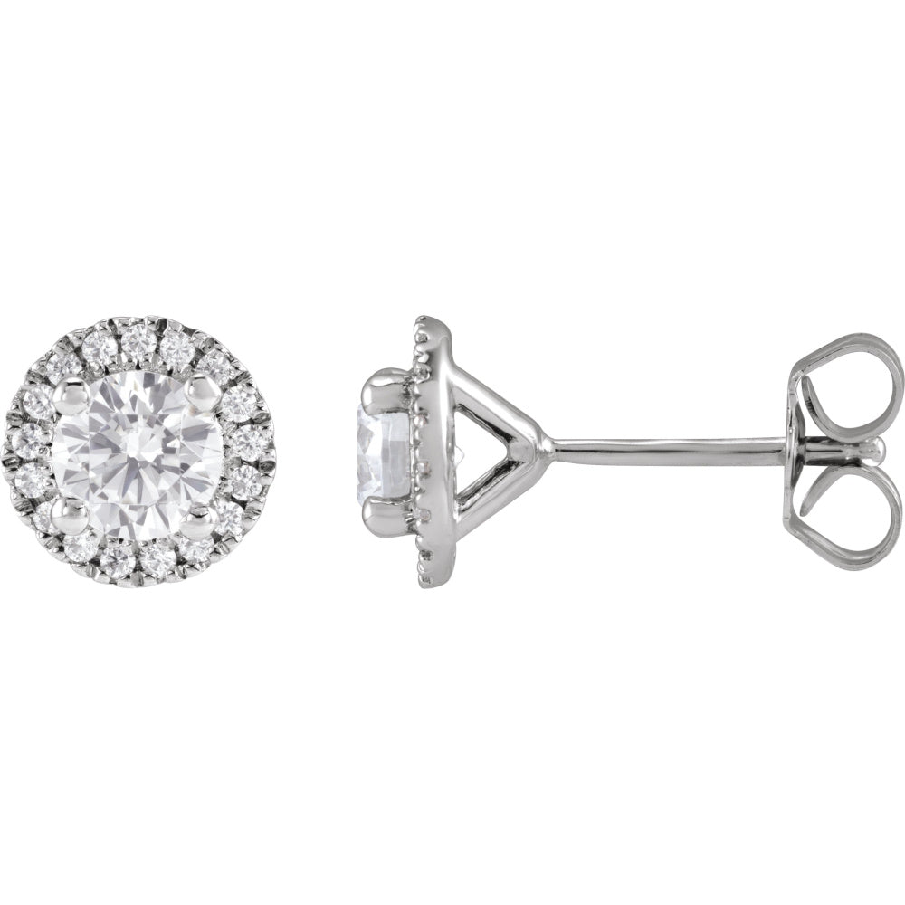 Cocktail-Style Halo-Style Stud Earrings