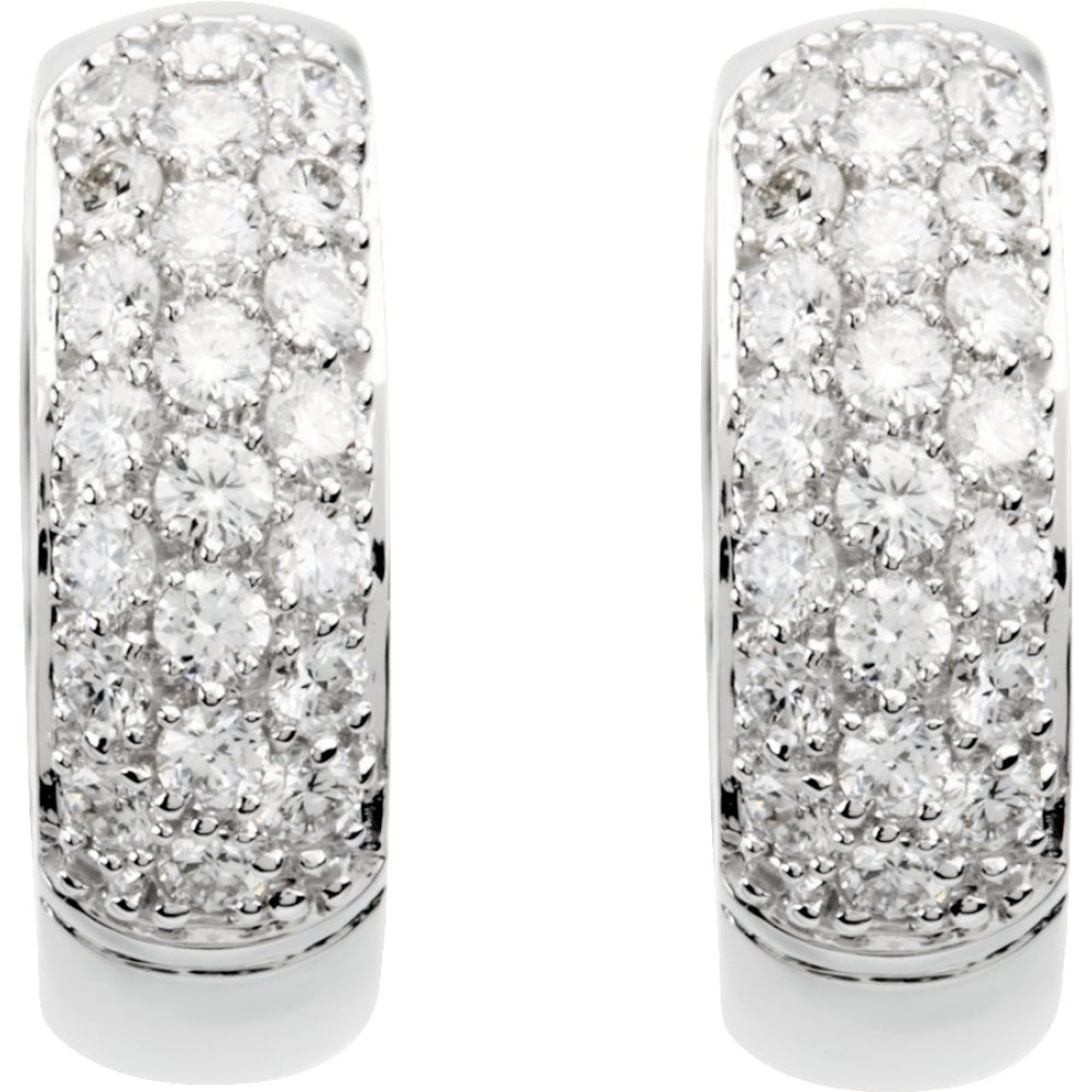 Pavé-Style Hoop Earrings