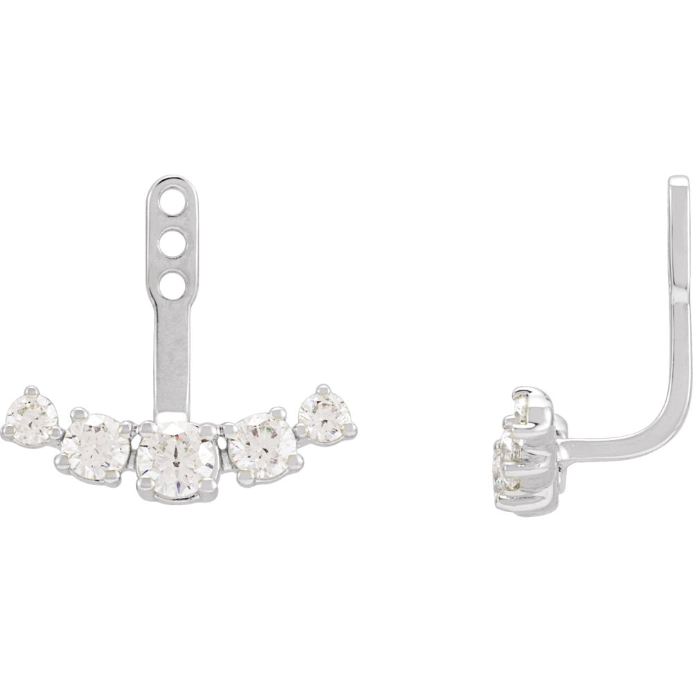 Lab-Grown Diamond Bar Earring Jackets