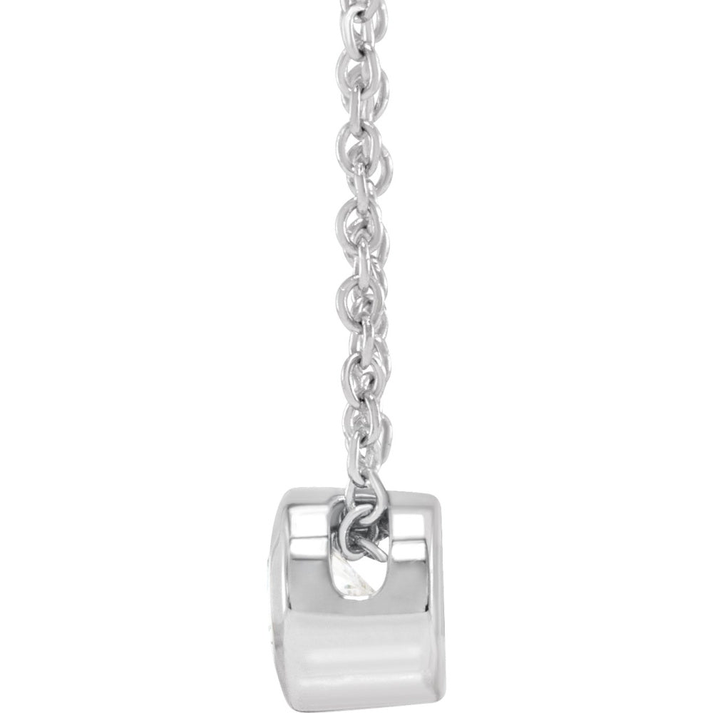 Bezel-Set Solitaire Necklace