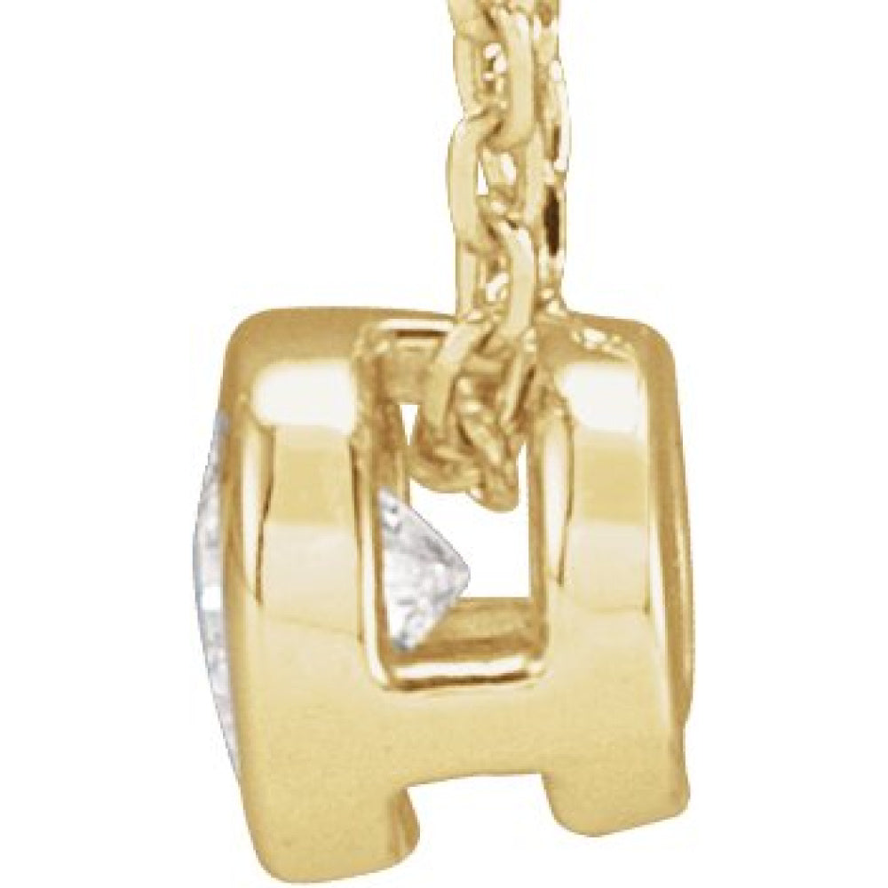 Solitaire Bezel-Set Necklace