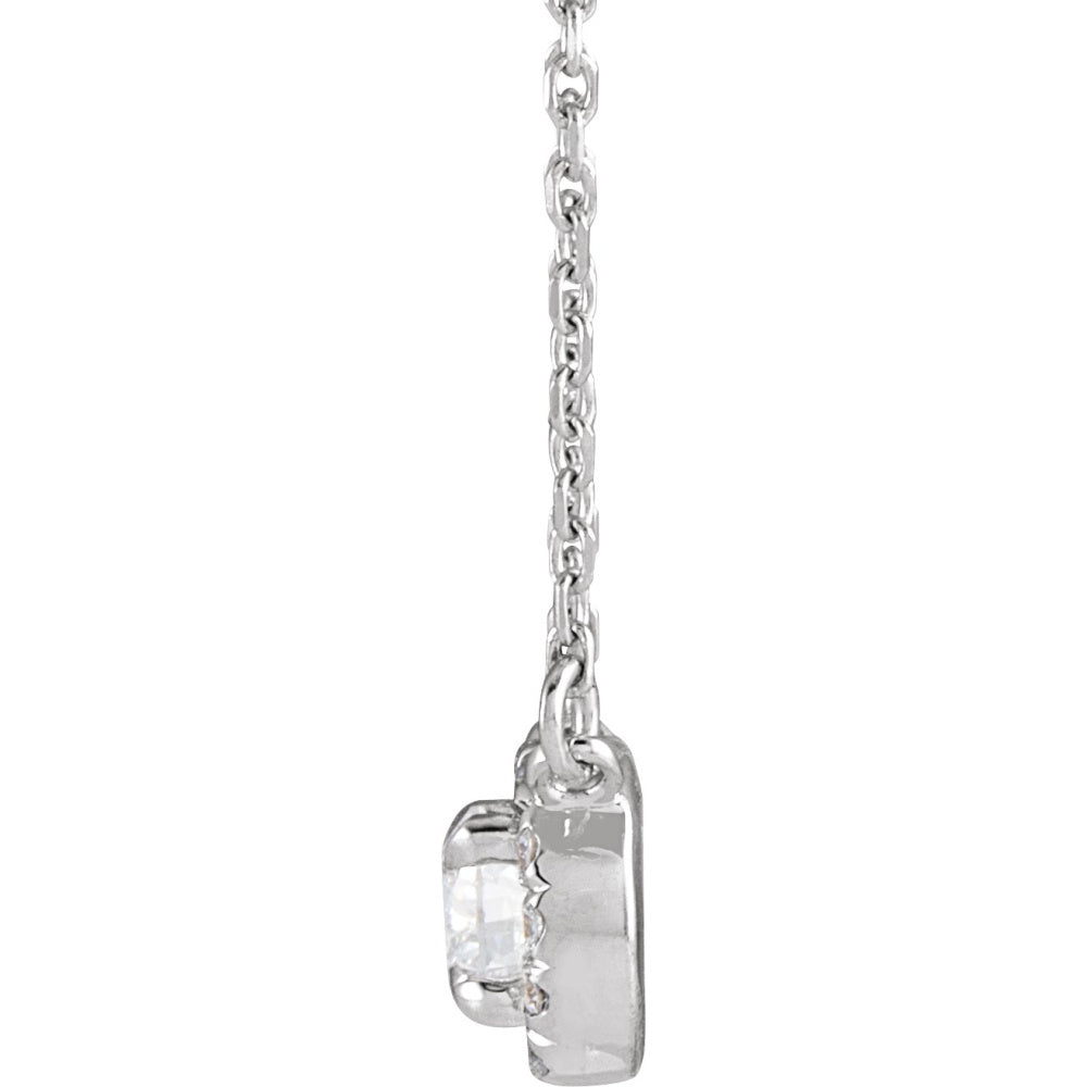 French-Set Halo-Style Necklace or Center
