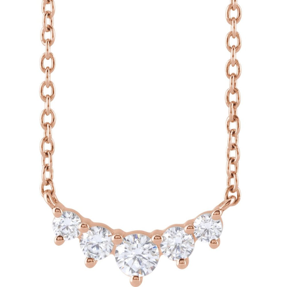 Lab-Grown Diamond Graduated Necklace