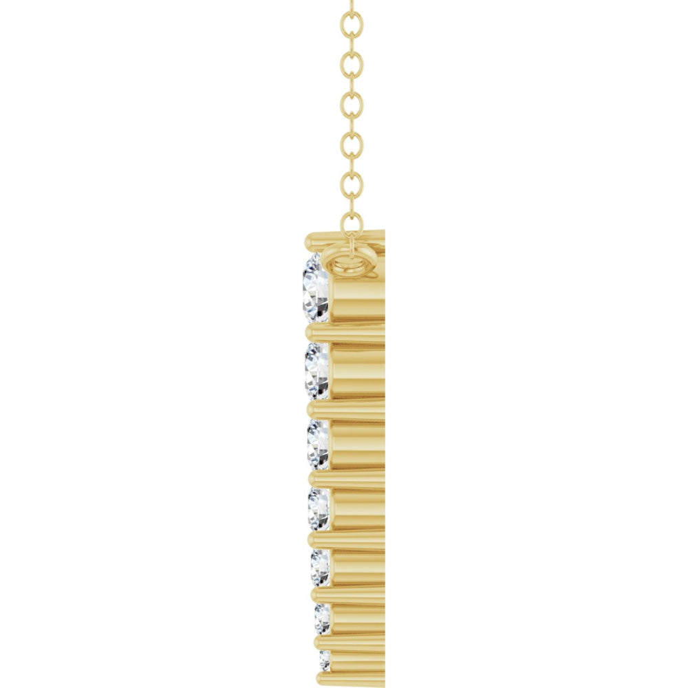 Accented Graduated Bar Necklace or Center