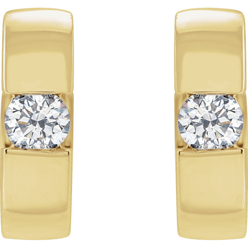Accented Huggie Hoop Earrings