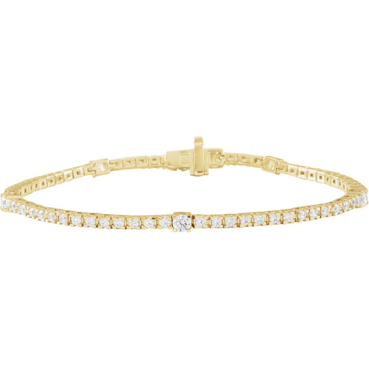 Lab-Grown Diamond Line Bracelet