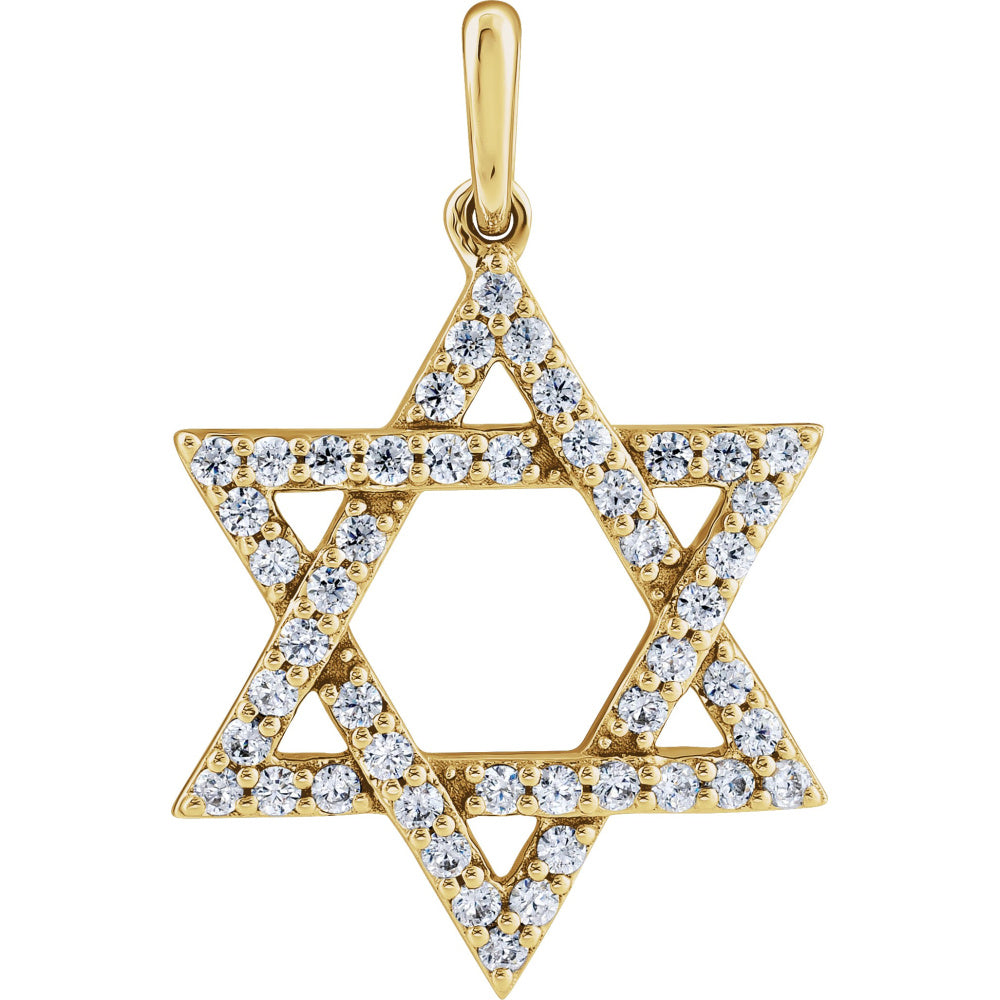 Accented Star of David Pendant