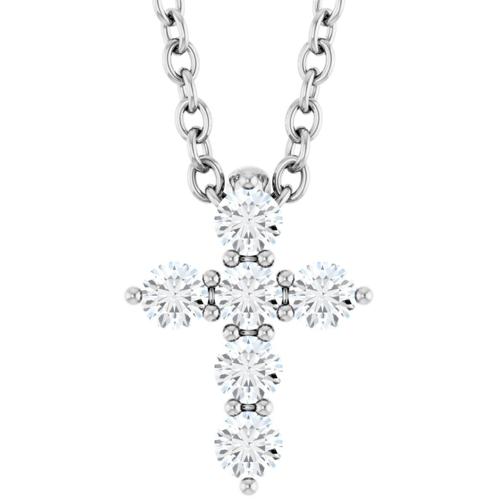 Accented Cross Necklace or Pendant