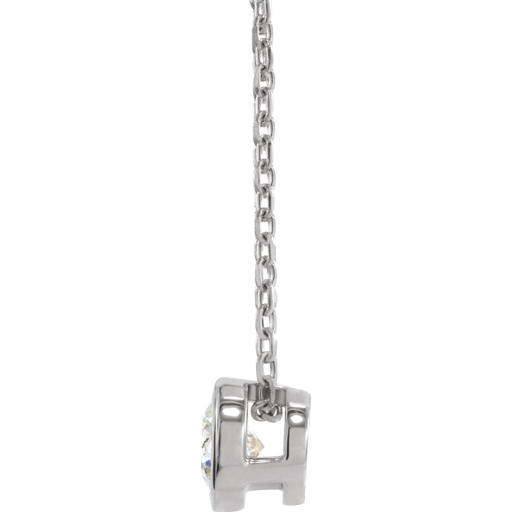 Solitaire Bezel-Set Necklace