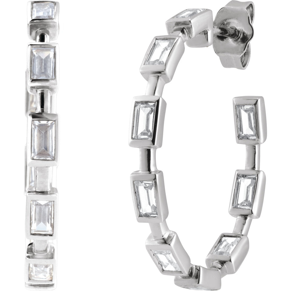 Lab-Grown Diamond Hoop Earrings