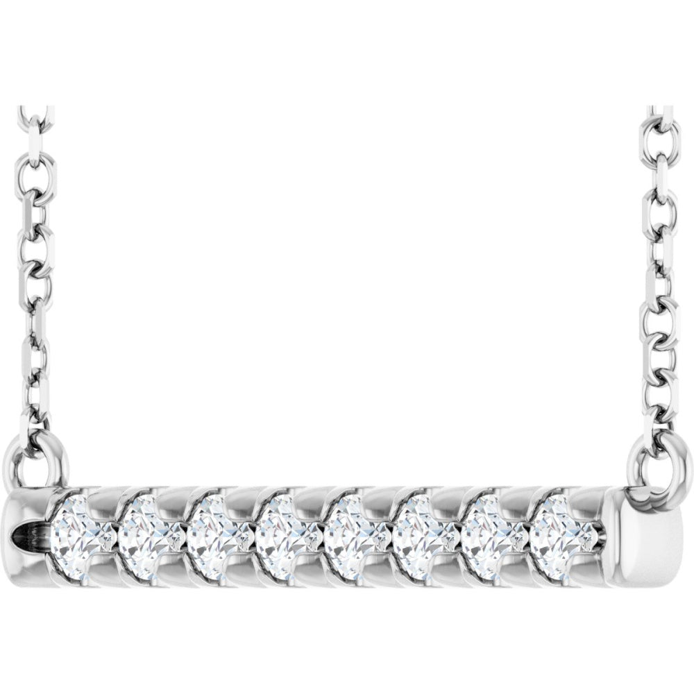 French-Set Bar Necklace or Center
